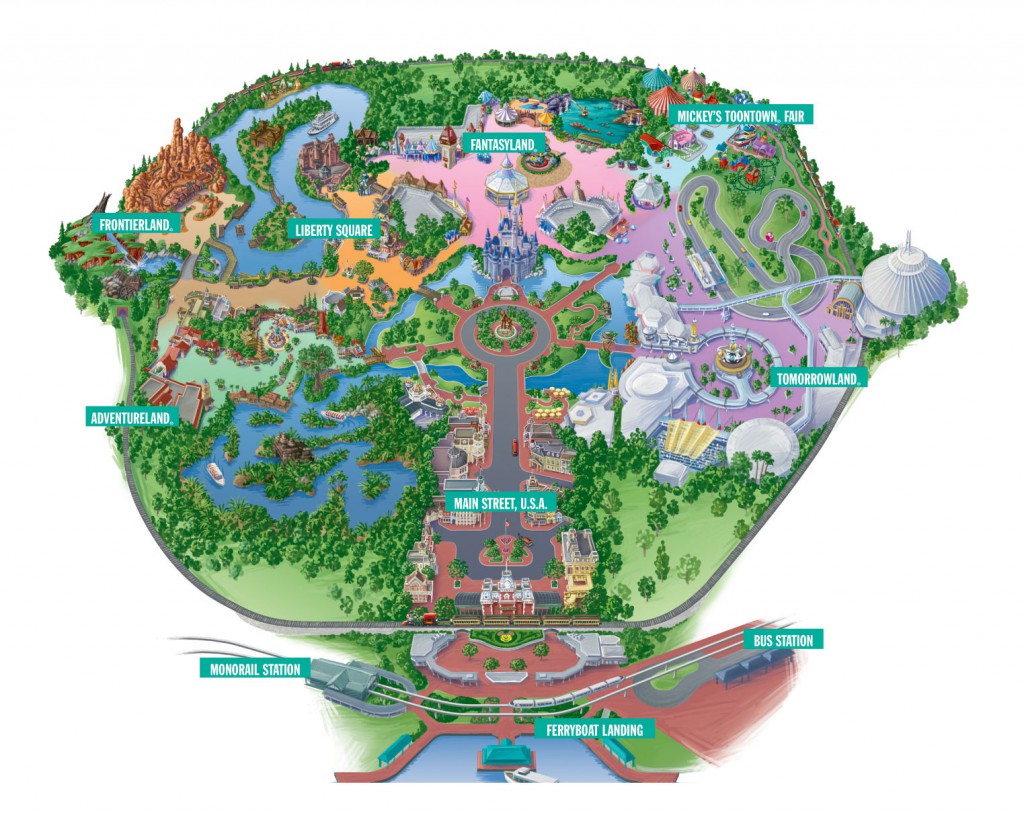 disney world magic kingdom park map pdf