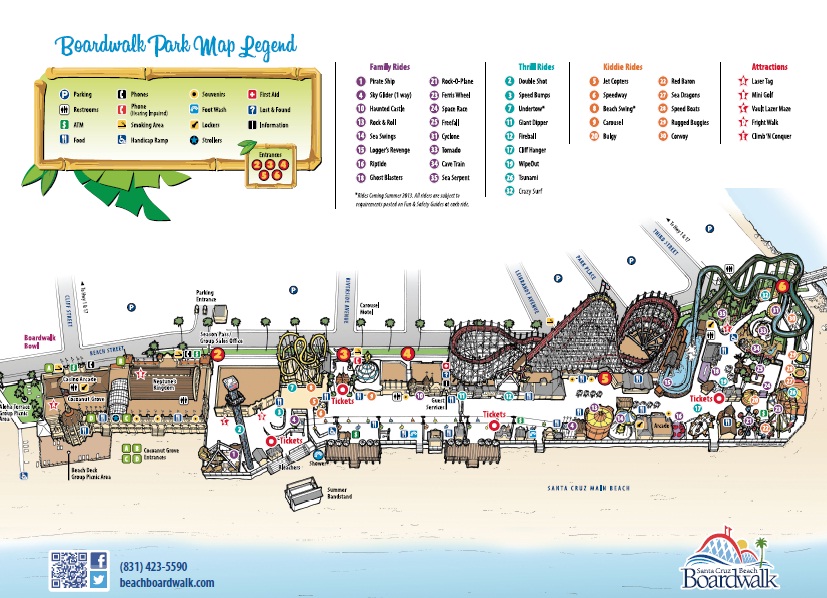 Santa Cruz Boardwalk Map